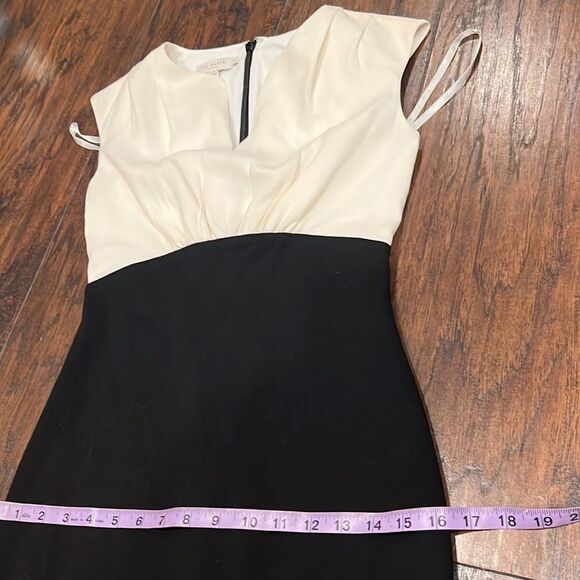 Ted Baker - Black and white evening dress 100% silk top portion size 1 US size 4 - Picture 8 of 11